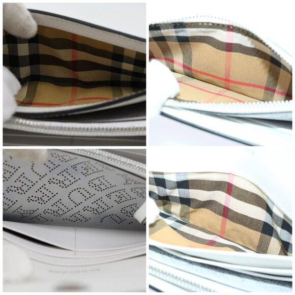 BURBERRY Long Wallet Leather White Auth - Picture 16 of 16